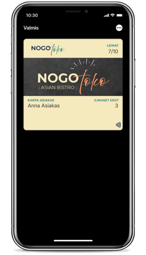 Kuten edellisessäkin kohdassa, hyvä alt-teksti parantaa sivuston saavutettavuutta ja tukee hakukonelöydettävyyttä kuvaamalla visuaalisen sisällön merkitystä. Digitaaliset leimakortit -osion mockup-kuvalle suosittelen seuraavia vaihtoehtoja:  1. Kuvaileva ja ammattimainen (Suositus) 