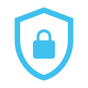 Tietoturvaa ja datan omistajuutta kuvaava kilpi-ikoni.