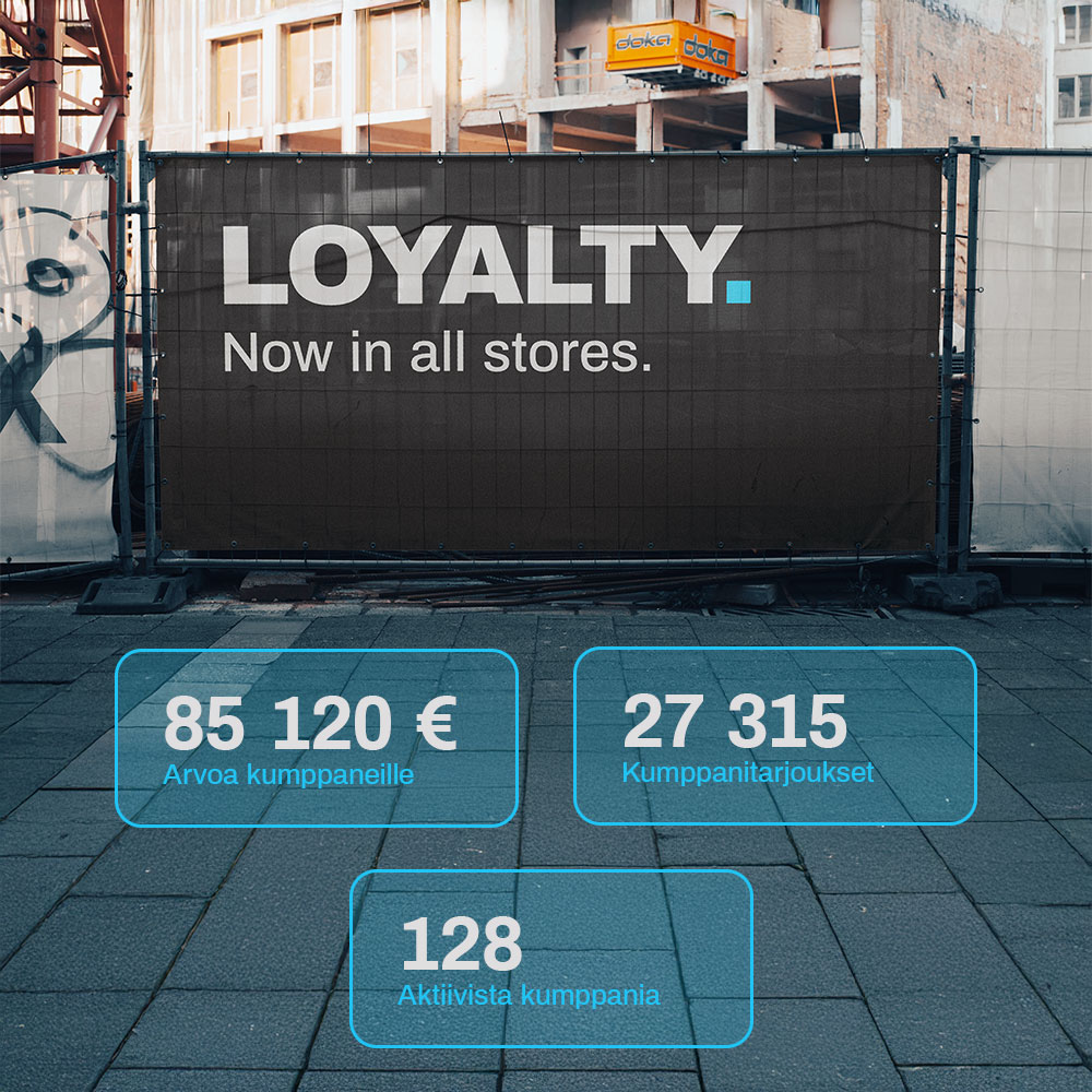 Kuva rakennustyömaalta, jossa on banneri 